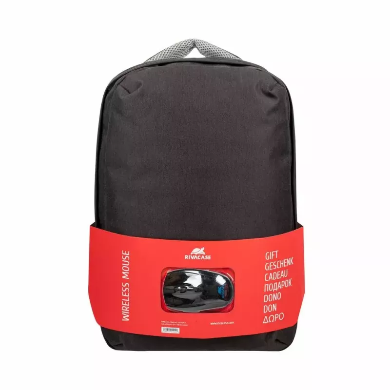 Rivacase 7563 σακίδιο πλάτης για laptop 15,6 ιντσών (39,6 cm) με ποντίκι, μαύρο