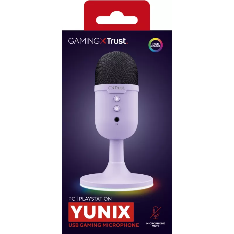 Trust GXT 234P Yunix Μωβ Επιτραπέζιο Μικρόφωνο