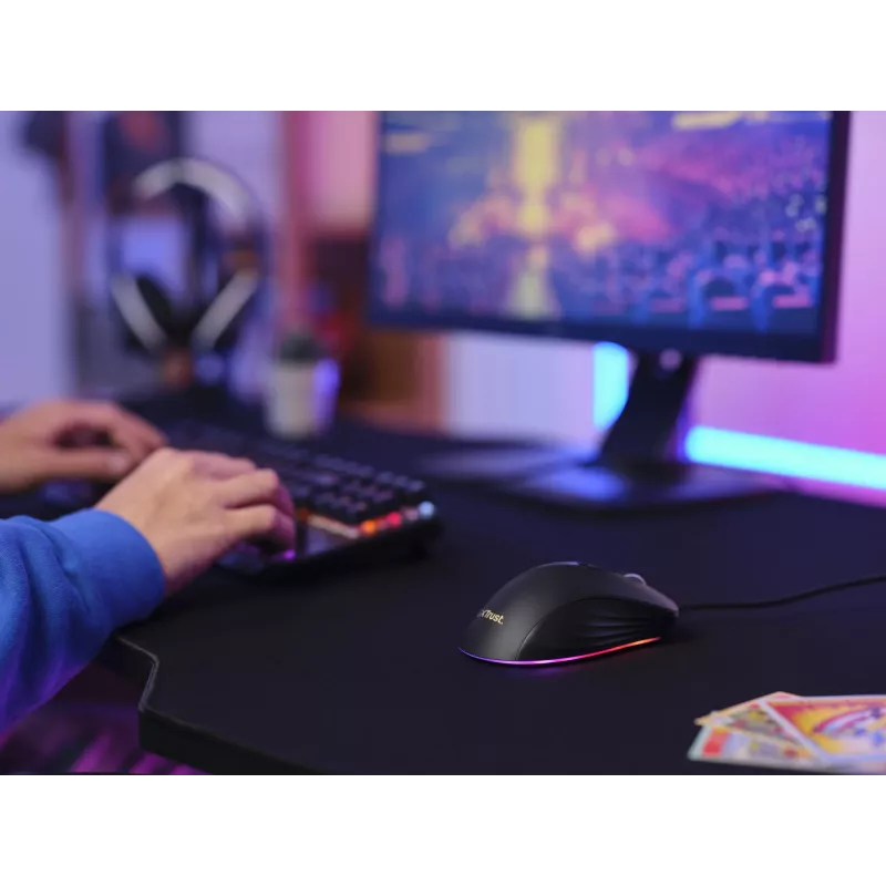 Trust GXT924 YBAR+ Ποντίκι Gaming Δεξιόχειρας USB Type-A Οπτικό 25600 DPI