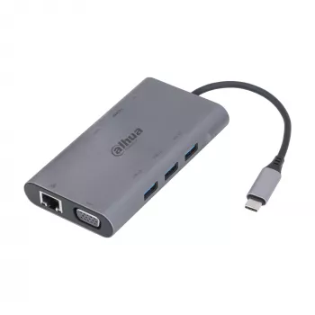 Dahua Technology 9-in-1 USB 3.1 Type-C σε USB 3.0 + HDMI + RJ45 + VGA + SD/TF + PD Σταθμός σύνδεσης