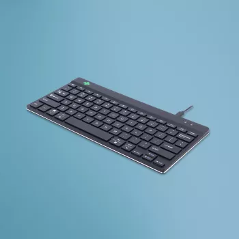 R-Go Tools Εργονομικό πληκτρολόγιο R-Go Compact Break, συμπαγές πληκτρολόγιο με λογισμικό διαλειμμάτων, QWERTY (US), ενσύρματο, μαύρο