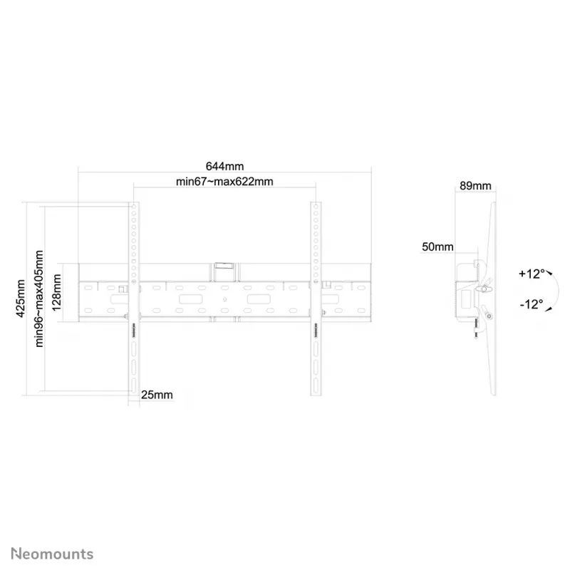 Neomounts LFD-W2640MP Βάση τηλεόρασης τοίχου 37-75 ίντσες - με κλίση