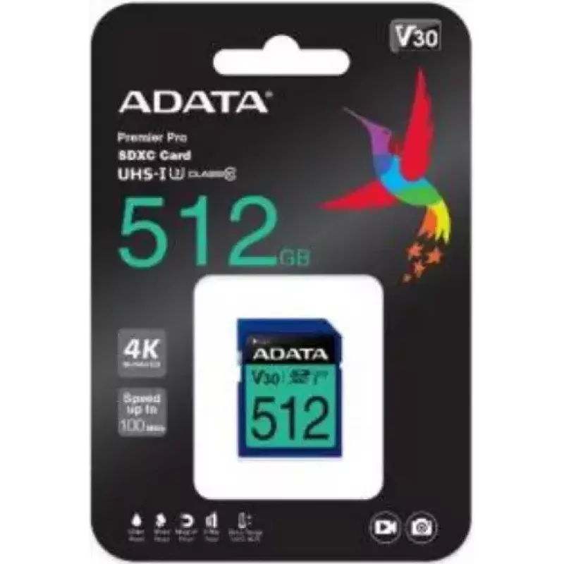 Μνήμη Flash ADATA 512GB SDXC UHS-I Class 10 ASDX512GUI3V30S-R