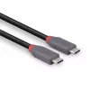 Lindy 1,5 m USB 4 240 W καλώδιο Type-C, Anthra Line