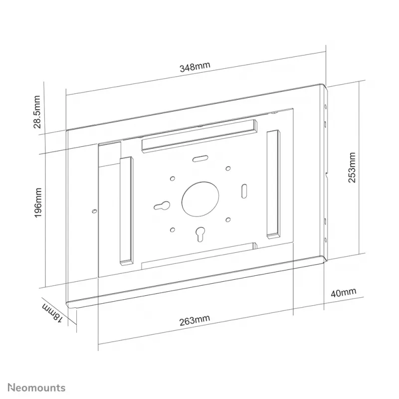 Neomounts Βάση τοίχου βάση tablet WL15-660WH1 μέγιστο μέγεθος οθόνης 32,8 cm