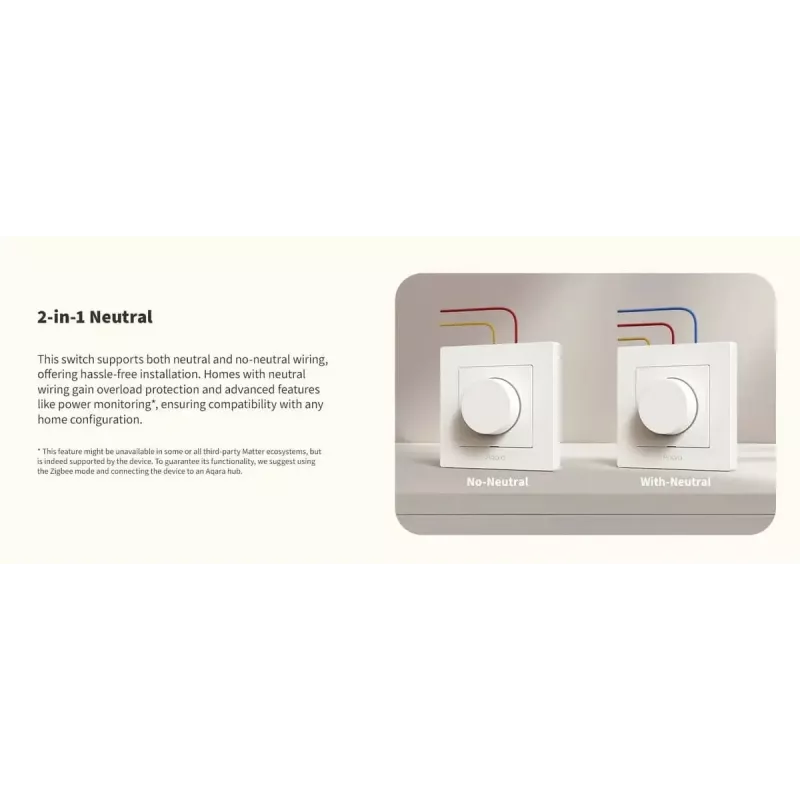 Aqara Dimmer Switch H2 EU Λευκός διακόπτης φωτός Aqara KD-R01D