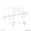 Neomounts DS60-600BL2 Βραχίονας οθόνης 10-32 inch - γρήγορη στερέωση - όριο 180°