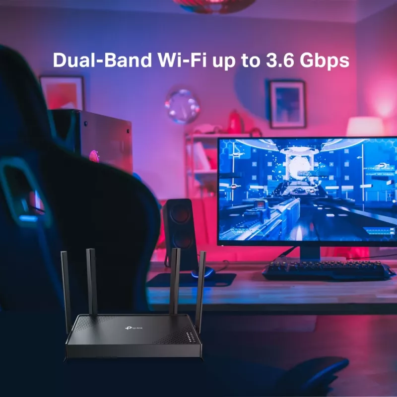 TP-Link Archer BE220 WLAN Router Gigabit Ethernet Dualband (2,4 GHz / 5 GHz) Μαύρο