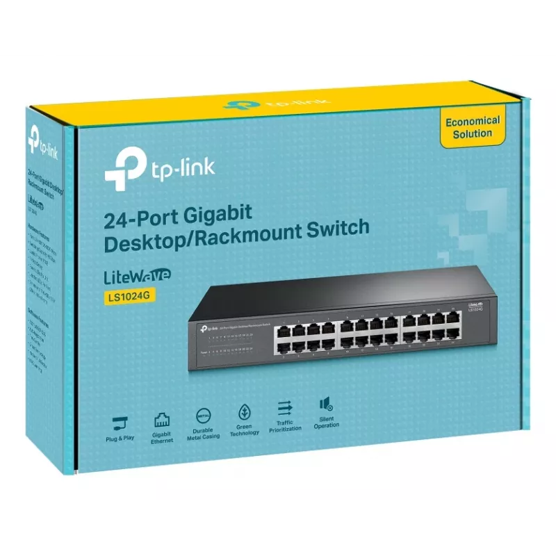 TP-Link LS1024G Network Switch Unmanaged Gigabit Ethernet (10/100/1000) Μαύρο