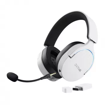 Trust GXT 491W FAYZO Headset Ενσύρματο & Ασύρματο Head-Band Gaming USB Type-C Bluetooth Μαύρο, Λευκό