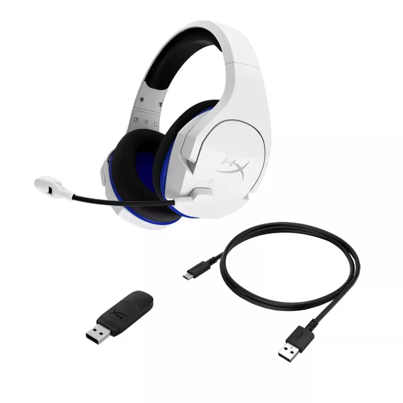 HyperX Cloud Stinger Core – Ασύρματο Gaming Headset (Λευκό-Μπλε) – PS5-PS4