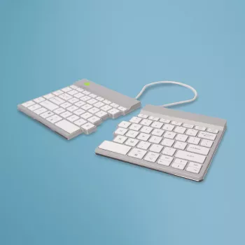 R-Go Tools Εργονομικό Πληκτρολόγιο R-Go Split Break με λογισμικό διαλειμμάτων, εργονομικό διαιρεμένο πληκτρολόγιο, QWERTY (US), Bluetooth, λευκό