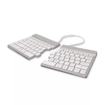R-Go Tools Εργονομικό Πληκτρολόγιο R-Go Split Break με λογισμικό διαλειμμάτων, εργονομικό διαιρεμένο πληκτρολόγιο, QWERTY (US), Bluetooth, λευκό
