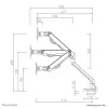 Neomounts FPMA-D750SILVER2 Βραχίονας Οθόνης 10-32 ίντσες - Γκάζι - Topfix - 180°-Στοπ