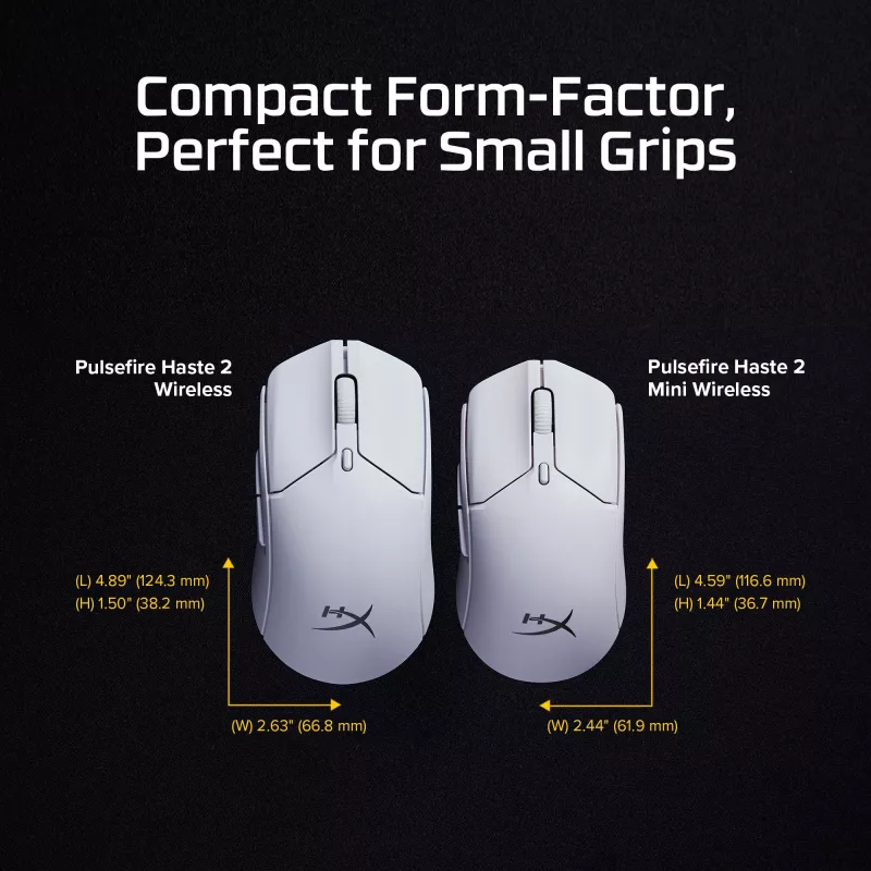 HyperX Pulsefire Haste 2 Mini - Ασύρματο Gaming Ποντίκι (Λευκό)