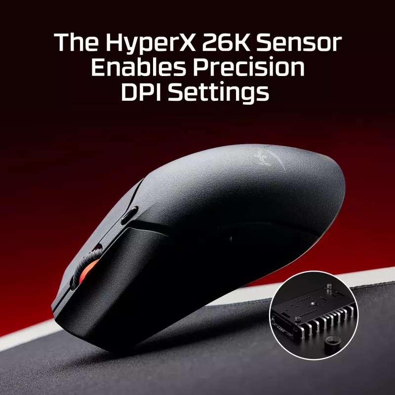 Ασύρματο gaming ποντίκι KINGSTON HyperX Pulsefire Haste 2 Mini — Αμφιδέξιο, 26.000 DPI, RF/Bluetooth/USB