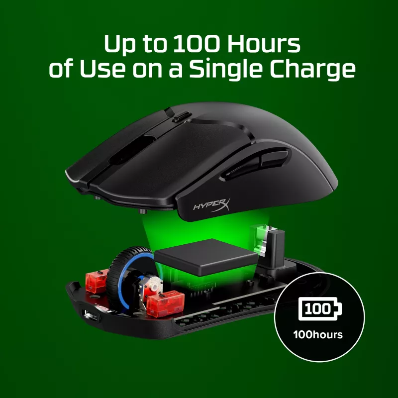 Ασύρματο gaming ποντίκι KINGSTON HyperX Pulsefire Haste 2 Mini — Αμφιδέξιο, 26.000 DPI, RF/Bluetooth/USB