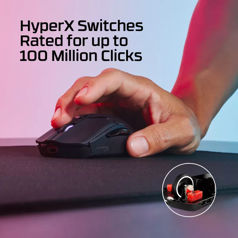 Ασύρματο gaming ποντίκι KINGSTON HyperX Pulsefire Haste 2 Mini — Αμφιδέξιο, 26.000 DPI, RF/Bluetooth/USB