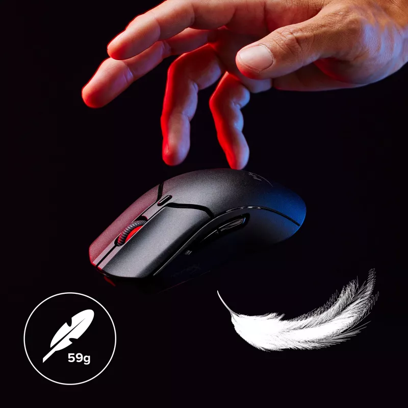Ασύρματο gaming ποντίκι KINGSTON HyperX Pulsefire Haste 2 Mini — Αμφιδέξιο, 26.000 DPI, RF/Bluetooth/USB