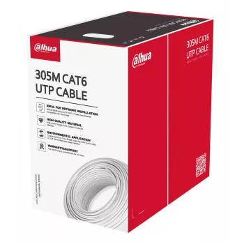 Dahua Technology PFM920I-6UN-C-V2 Καλώδιο δικτύου Λευκό 305 m Cat6 U/UTP (UTP)