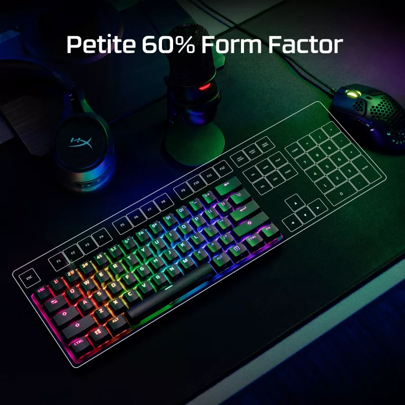 HyperX Alloy Origins 60 – Μηχανικό gaming πληκτρολόγιο – HX Red (US-Layout)