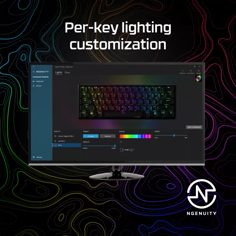 HyperX Alloy Origins 60 – Μηχανικό gaming πληκτρολόγιο – HX Red (US-Layout)