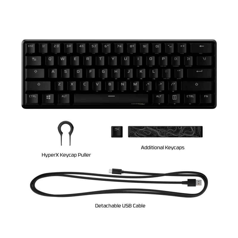 HyperX Alloy Origins 60 – Μηχανικό gaming πληκτρολόγιο – HX Red (US-Layout)