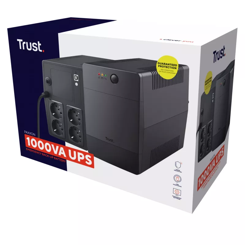 Trust Paxxon Σύστημα UPS 1 kVA 600 W 4 έξοδοι δικτύου