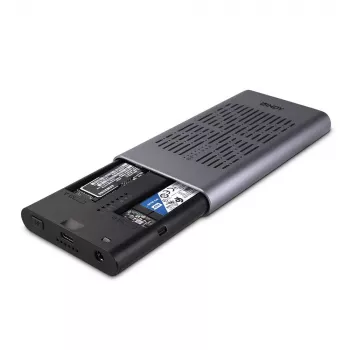 Lindy USB 3.2 Gen 2x2 Dual M.2 NVMe Θήκη SSD με λειτουργία κλωνοποίησης