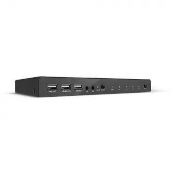 Lindy Διακόπτης KVM HDMI 18G USB 2.0 Audio 4 Θύρες 4K Ultra HD
