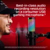 HyperX QuadCast 2 S - μικρόφωνο USB (μαύρο), επιτραπέζιο μικρόφωνο, -8 dB, 20 - 20000 Hz, 1 Ω, ενσύρματο, USB