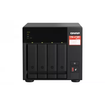 QNAP TS-473A NAS Tower Ryzen Embedded V1500B 8 GB DDR4 0 TB QNAP Turbo System Μαύρο