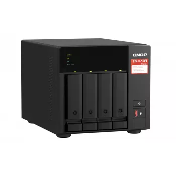 QNAP TS-473A NAS Tower Ryzen Embedded V1500B 8 GB DDR4 0 TB QNAP Turbo System Μαύρο