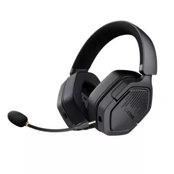 Trust GXT 493PS Carus ασύρματα ακουστικά gaming για PS5, over-ear, αποσπώμενο μικρόφωνο, USB-C / USB-A / 3,5 mm, 20–20000 Hz, 1,2 m, μαύρα