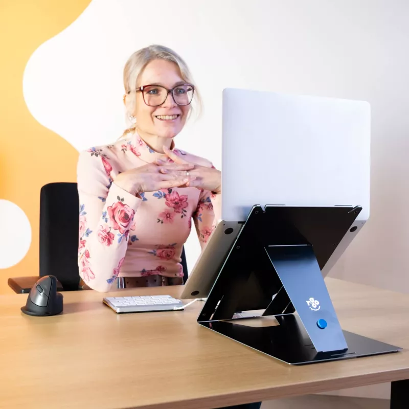R-Go Tools Βάση tablet και laptop R-Go Riser Duo, κατάλληλη για οθόνη 10–22 inch, μαύρη