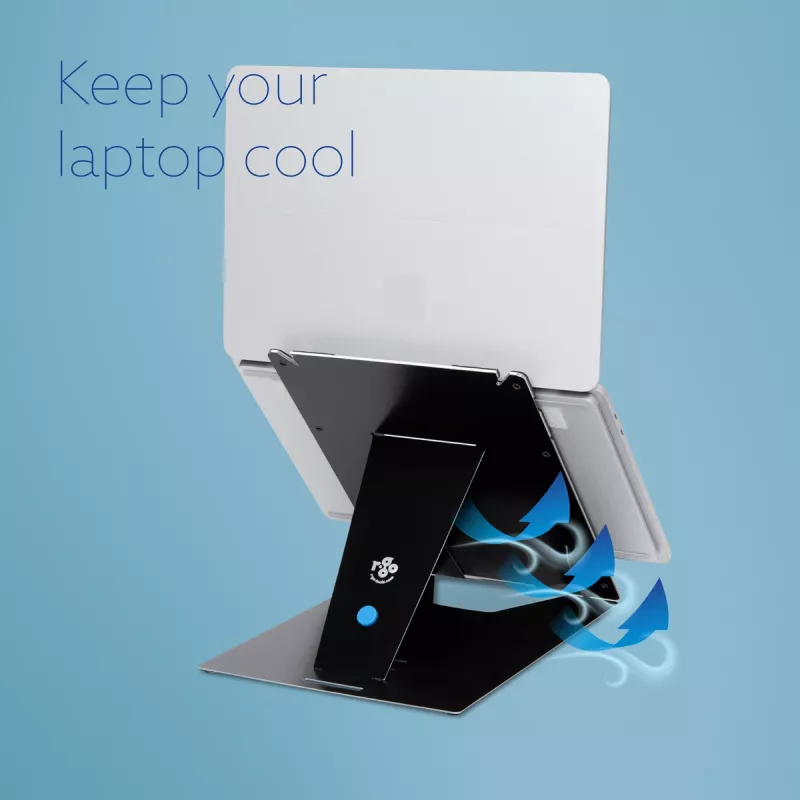 R-Go Tools Βάση tablet και laptop R-Go Riser Duo, κατάλληλη για οθόνη 10–22 inch, μαύρη