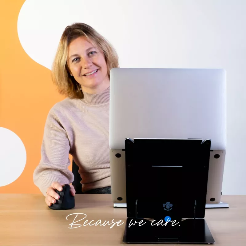 R-Go Tools Βάση tablet και laptop R-Go Riser Duo, κατάλληλη για οθόνη 10–22 inch, μαύρη