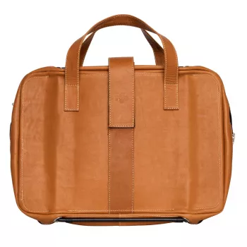 R-Go Tools Θήκη laptop R-Go Viva, δέρμα full-grain, με ενσωματωμένη βάση laptop, ιμάντας ώμου, 39,6 cm (15,6 inch), καφέ