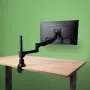 R-Go Tools Βραχίονας οθόνης R-Go Caparo Single, πλήρως ρυθμιζόμενος με γάζα, αντοχή 3-9 kg, 100% κυκλικό, μαύρο