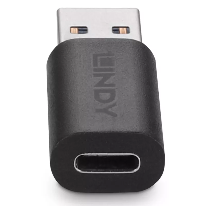 Lindy Προσαρμογέας USB 3.2 Type-A σε Type-C, USB 3.2 Type-A, USB 3.2 Type-C, μαύρο