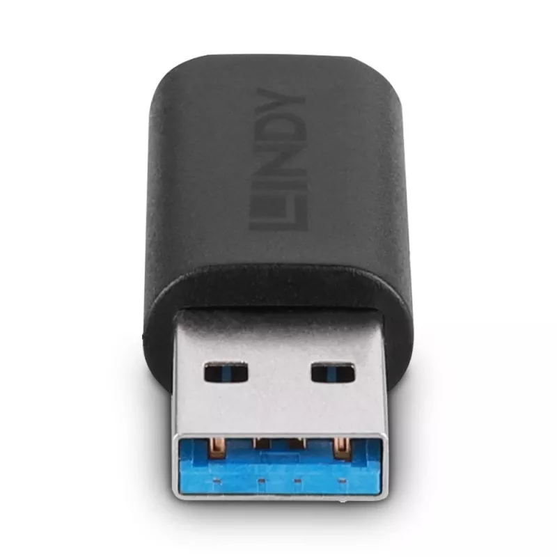 Lindy Προσαρμογέας USB 3.2 Type-A σε Type-C, USB 3.2 Type-A, USB 3.2 Type-C, μαύρο