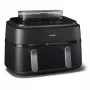 Φριτέζα αέρος Philips 5000 Series NA551/00 — χωρητικότητα 9 L, 2300 W, χειρισμός αφής, οθόνη LED, μαύρο/ασημί