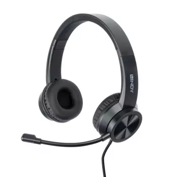 Lindy 20439 ακουστικά γραφείου USB-C με προσαρμογέα USB-A σε USB-C