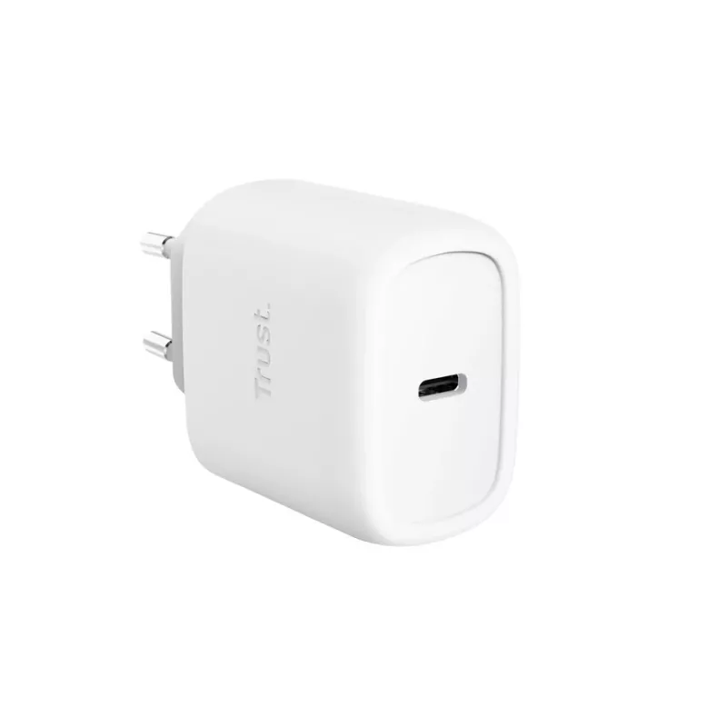 TRUST Maxo 45W Φορτιστής USB-C GaN, 45 W, έξοδος USB-C, έως 20 V, καλώδιο 2 m, Λευκό
