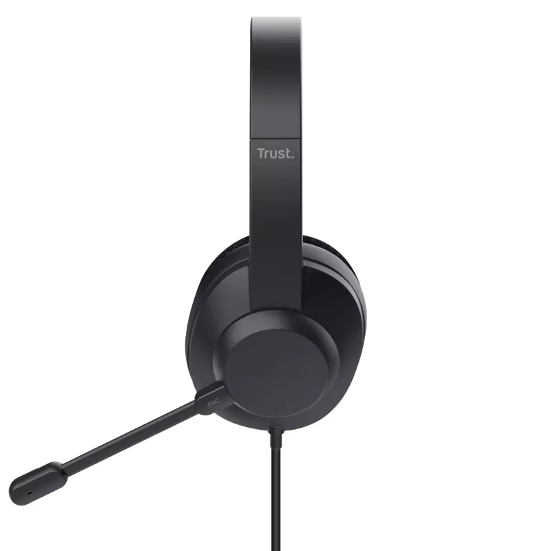 Trust Ayda Max Headset Ενσύρματο Head-band Κλήσεις/Μουσική USB Type-C / USB Type-A Μαύρο