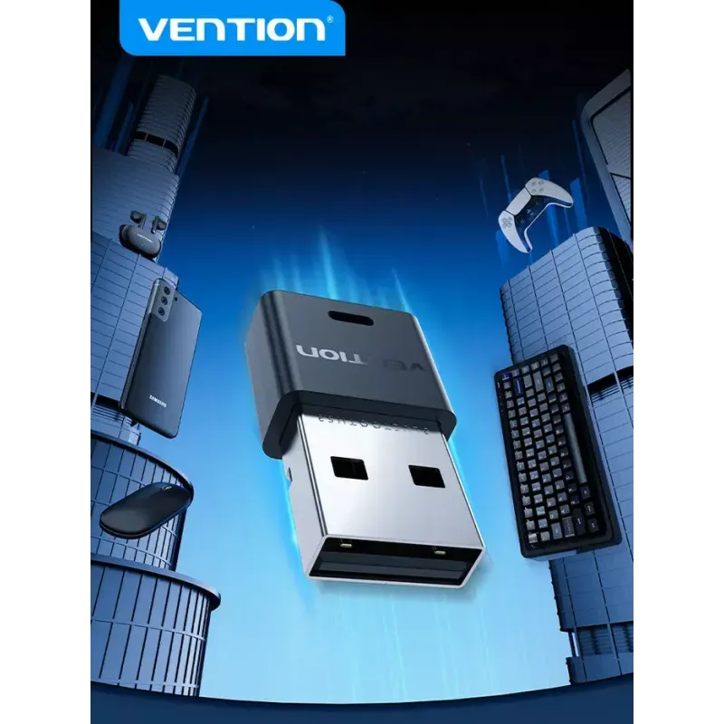Προσαρμογέας δικτύου USB Bluetooth Vention NAHB0 — ασύρματος USB host, διεπαφή Bluetooth, μαύρο