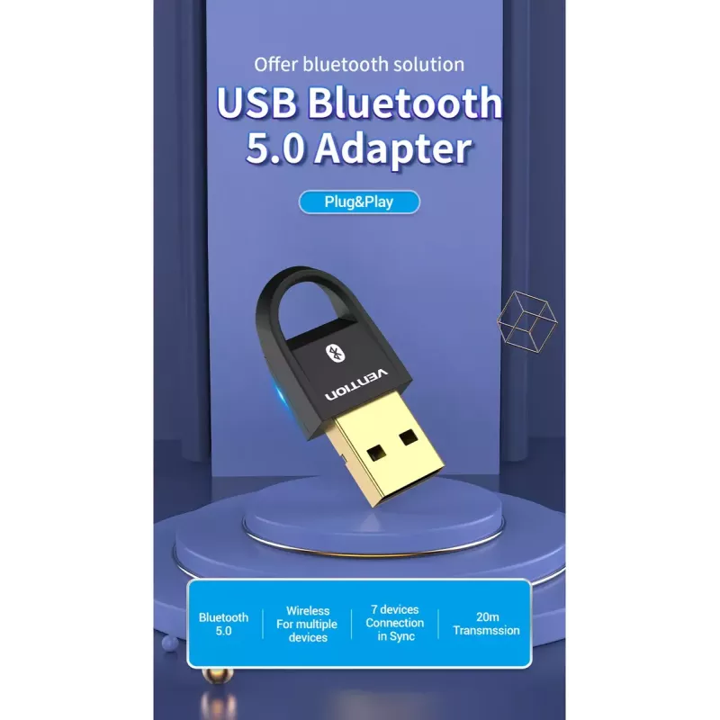 Προσαρμογέας USB Bluetooth 5.0 Vention CDSB0 μαύρο