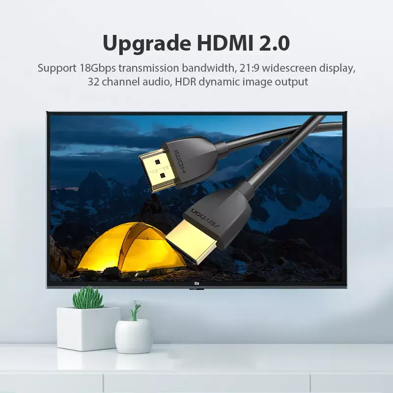 Vention Φορητό καλώδιο HDMI 1M μαύρο 2.0 18 Gbit/s
