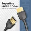 Vention Φορητό καλώδιο HDMI 3M μαύρο HDMI 2.0 18 Gbit/s