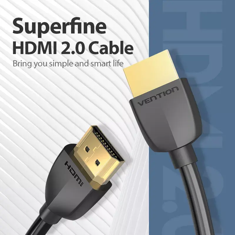 Vention Φορητό καλώδιο HDMI 3M μαύρο HDMI 2.0 18 Gbit/s